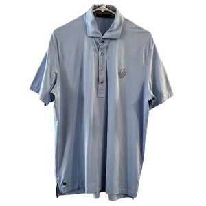 Greyson Shirt Men’s Blue Golf Polo Stretch Performance Casual Shirt Medium